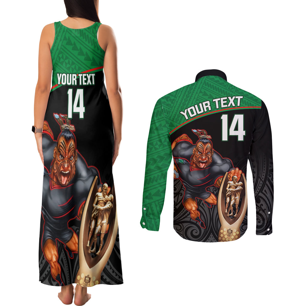 custom-warriors-rugby-couples-matching-tank-maxi-dress-and-long-sleeve-button-shirts-go-champions-aotearoa-mascot-with-polynesian-maori-pattern