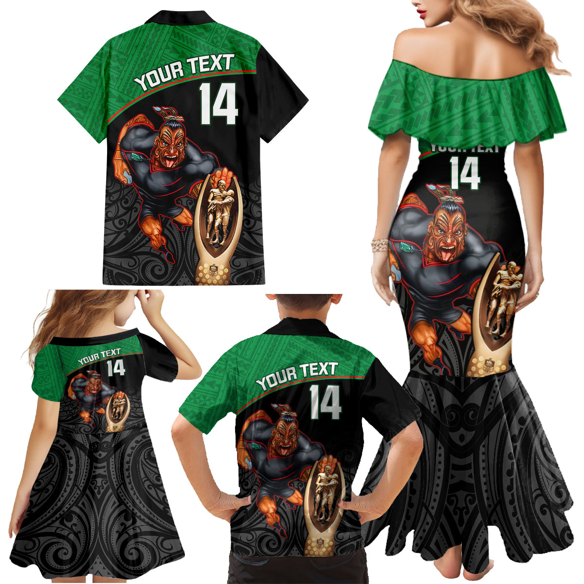 custom-warriors-rugby-family-matching-mermaid-dress-and-hawaiian-shirt-go-champions-aotearoa-mascot-with-polynesian-maori-pattern