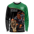 custom-warriors-rugby-long-sleeve-shirt-go-champions-aotearoa-mascot-with-polynesian-maori-pattern