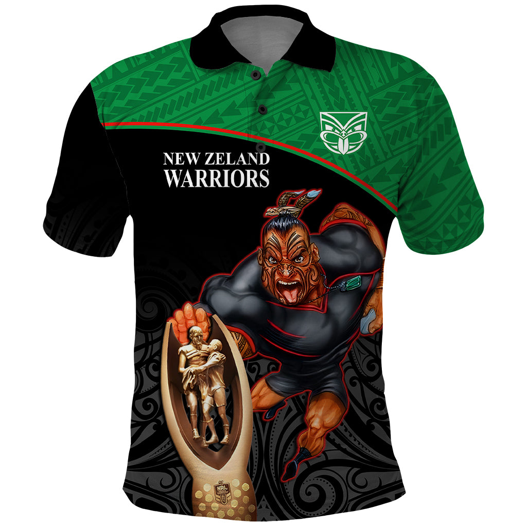 custom-warriors-rugby-polo-shirt-go-champions-aotearoa-mascot-with-polynesian-maori-pattern