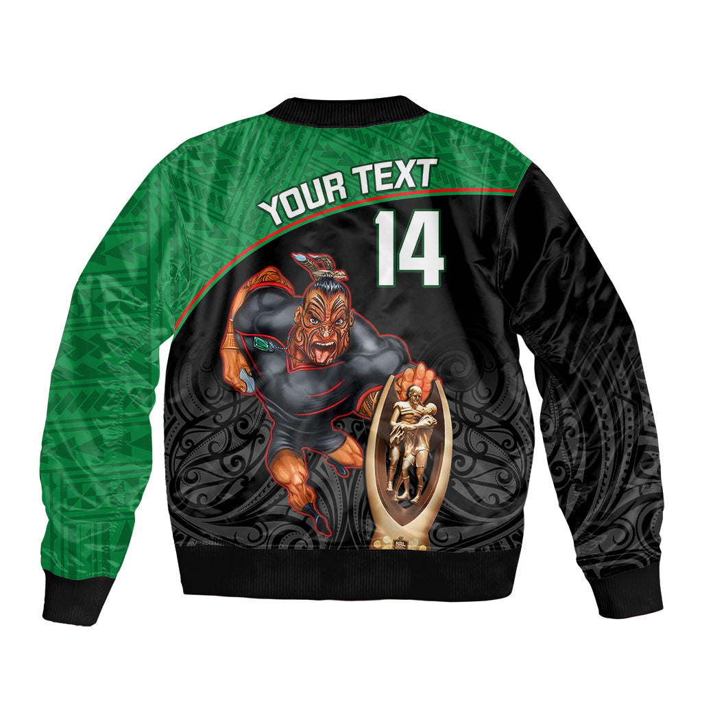 custom-warriors-rugby-sleeve-zip-bomber-jacket-go-champions-aotearoa-mascot-with-polynesian-maori-pattern
