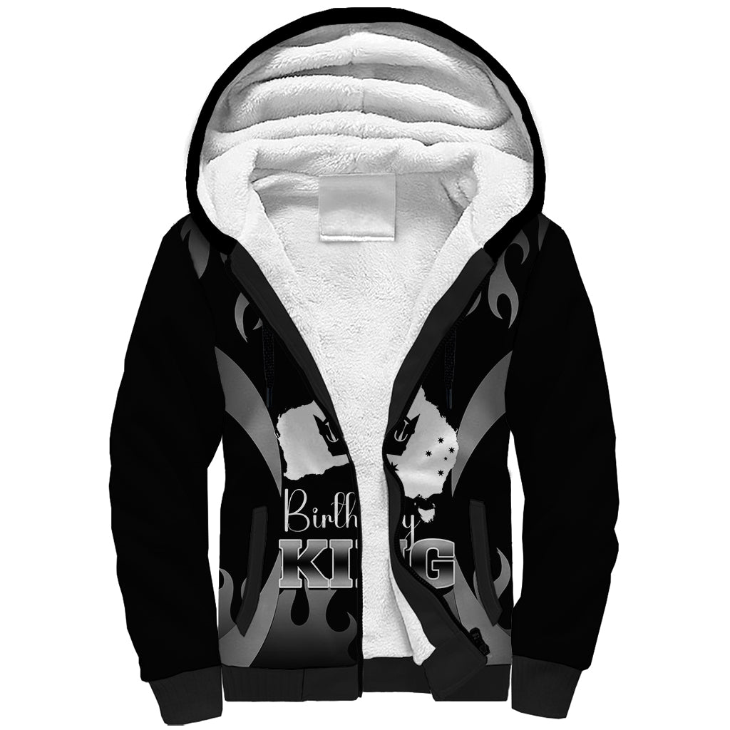 australia-king-birthday-sherpa-hoodie-australian-map-with-crown-black-version