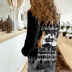 australia-king-birthday-women-casual-shirt-australian-map-with-crown-black-version