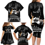 personalised-australia-king-birthday-family-matching-long-sleeve-bodycon-dress-and-hawaiian-shirt-australian-map-with-crown-black-version