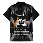 personalised-australia-king-birthday-family-matching-off-shoulder-short-dress-and-hawaiian-shirt-australian-map-with-crown-black-version