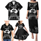 personalised-australia-king-birthday-family-matching-puletasi-dress-and-hawaiian-shirt-australian-map-with-crown-black-version