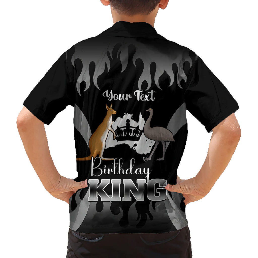 personalised-australia-king-birthday-kid-hawaiian-shirt-australian-map-with-crown-black-version