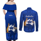 australia-king-birthday-couples-matching-off-shoulder-maxi-dress-and-long-sleeve-button-shirts-australian-map-with-crown-blue-version