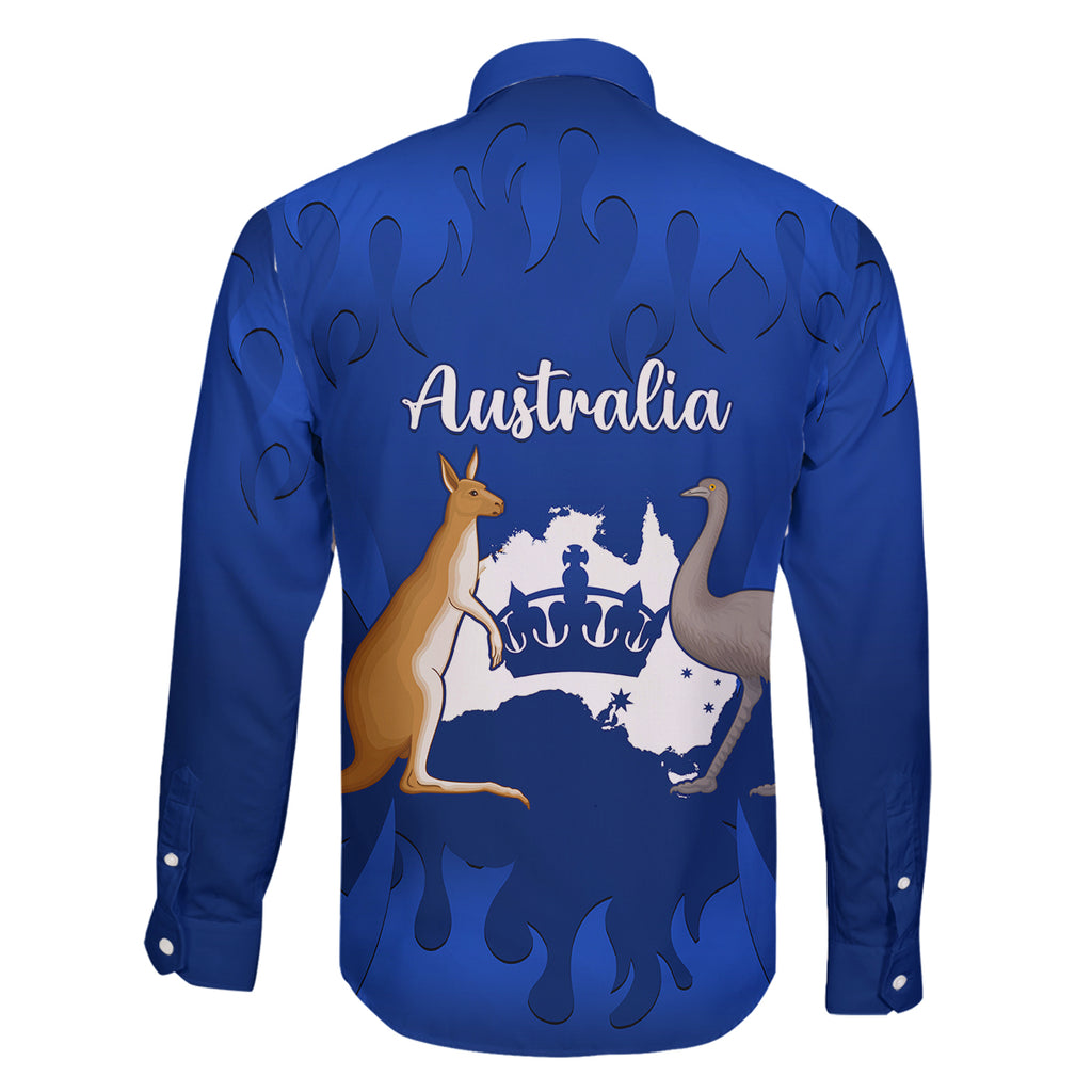 australia-king-birthday-family-matching-tank-maxi-dress-and-hawaiian-shirt-australian-map-with-crown-blue-version
