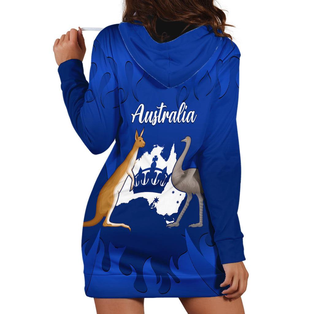 australia-king-birthday-hoodie-dress-australian-map-with-crown-blue-version