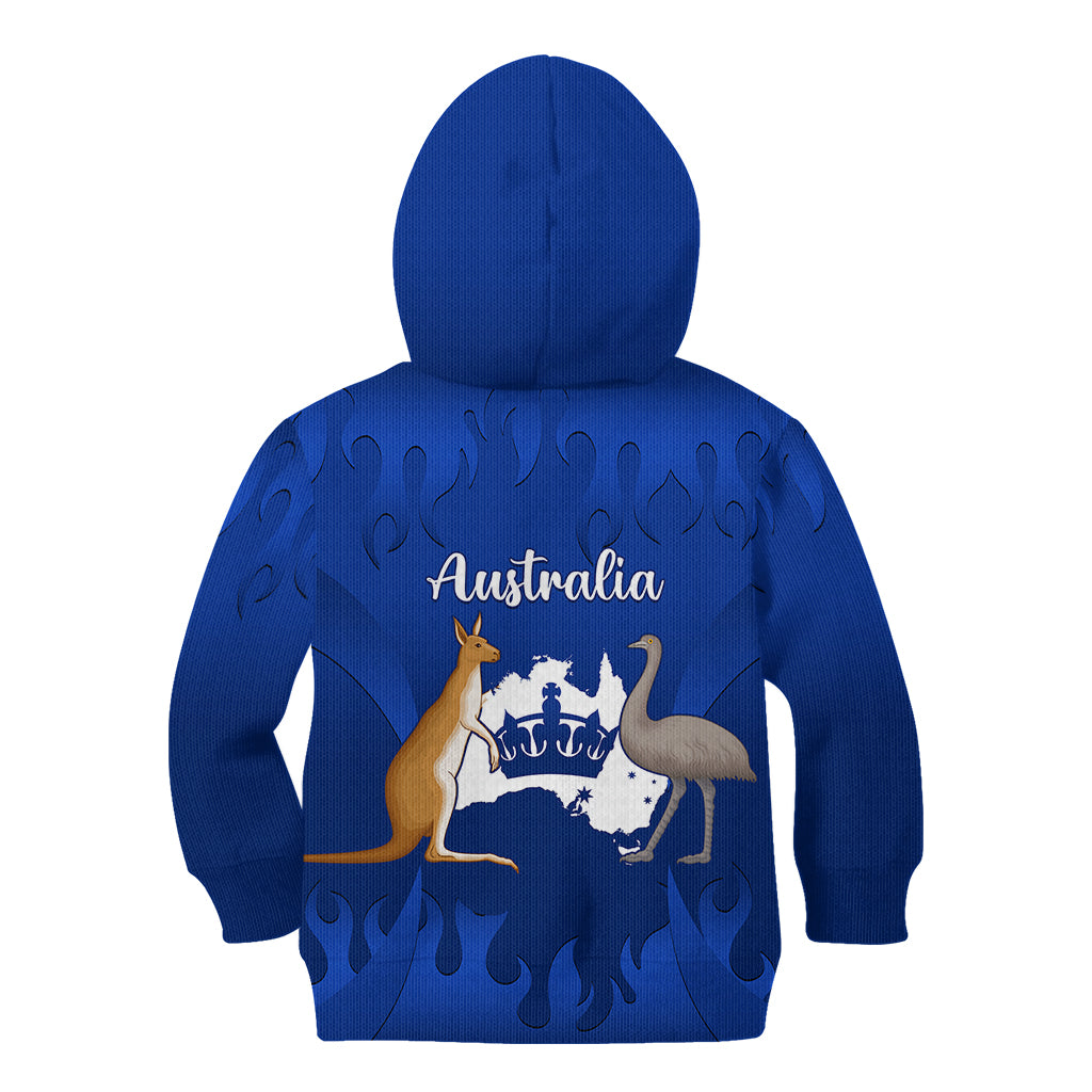australia-king-birthday-kid-hoodie-australian-map-with-crown-blue-version