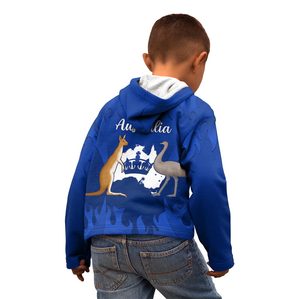 australia-king-birthday-kid-hoodie-australian-map-with-crown-blue-version