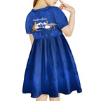 australia-king-birthday-kid-short-sleeve-dress-australian-map-with-crown-blue-version
