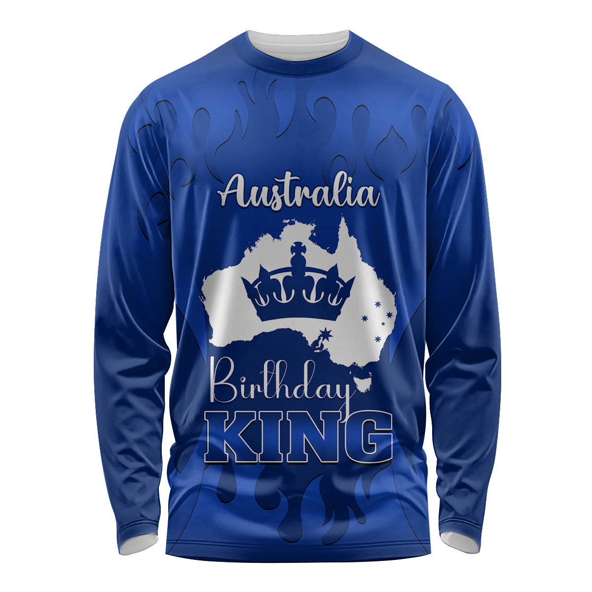 australia-king-birthday-long-sleeve-shirt-australian-map-with-crown-blue-version
