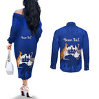 personalised-australia-king-birthday-couples-matching-off-the-shoulder-long-sleeve-dress-and-long-sleeve-button-shirts-australian-map-with-crown-blue-version