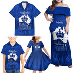 personalised-australia-king-birthday-family-matching-off-shoulder-maxi-dress-and-hawaiian-shirt-australian-map-with-crown-blue-version