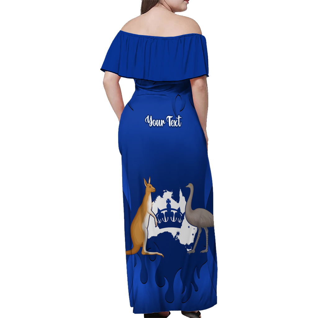 personalised-australia-king-birthday-family-matching-off-shoulder-maxi-dress-and-hawaiian-shirt-australian-map-with-crown-blue-version