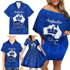 personalised-australia-king-birthday-family-matching-off-shoulder-short-dress-and-hawaiian-shirt-australian-map-with-crown-blue-version