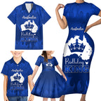 personalised-australia-king-birthday-family-matching-short-sleeve-bodycon-dress-and-hawaiian-shirt-australian-map-with-crown-blue-version