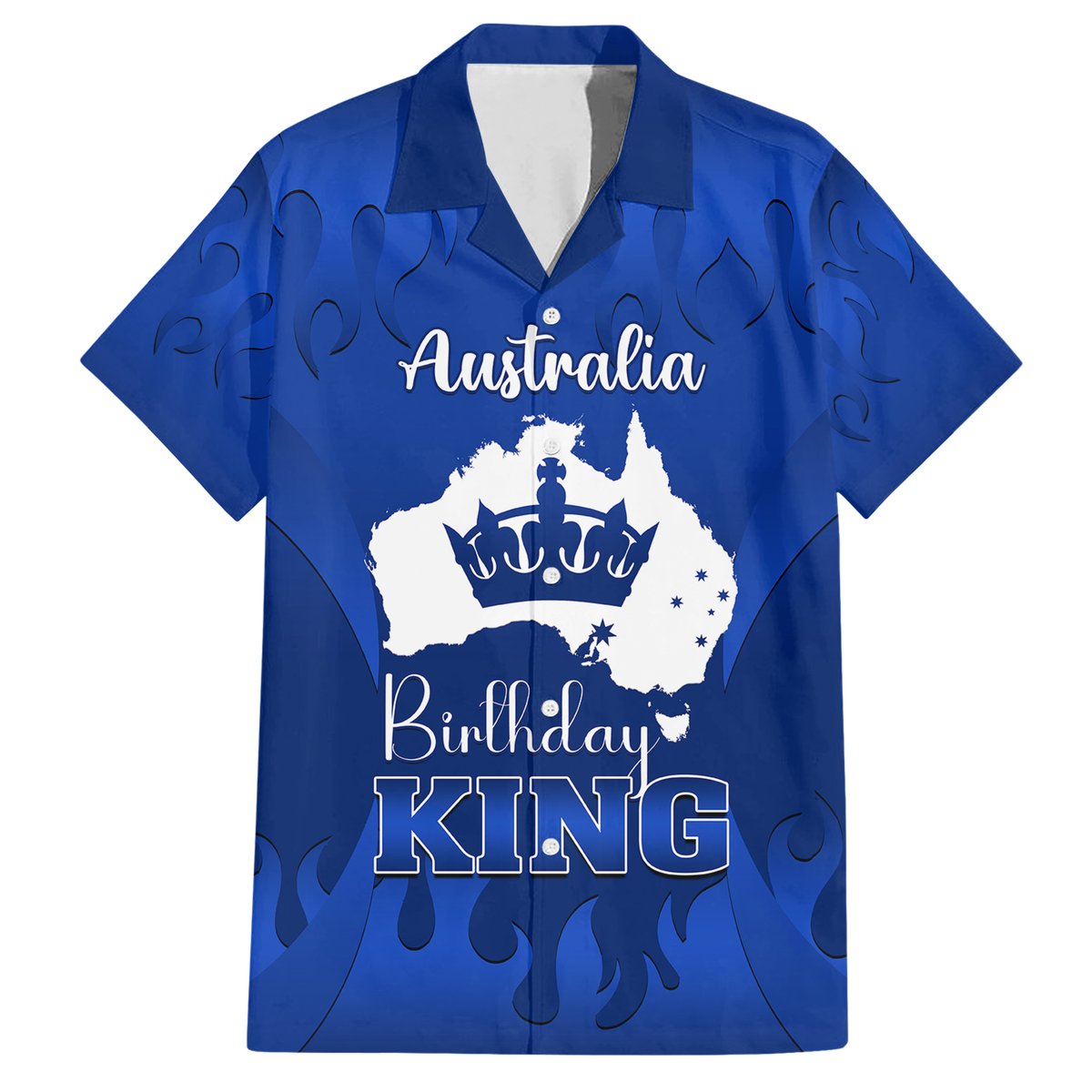 personalised-australia-king-birthday-hawaiian-shirt-australian-map-with-crown-blue-version