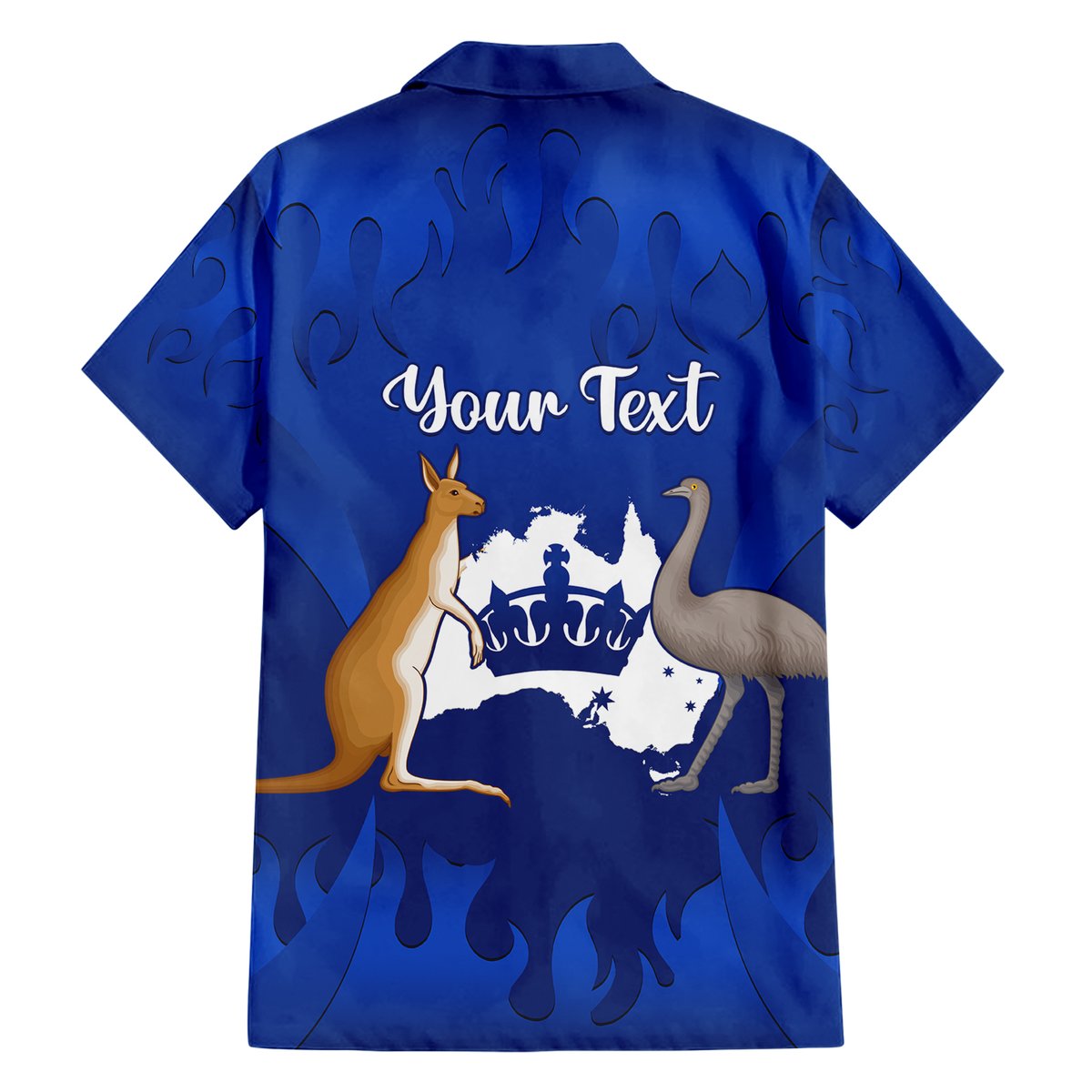 personalised-australia-king-birthday-hawaiian-shirt-australian-map-with-crown-blue-version