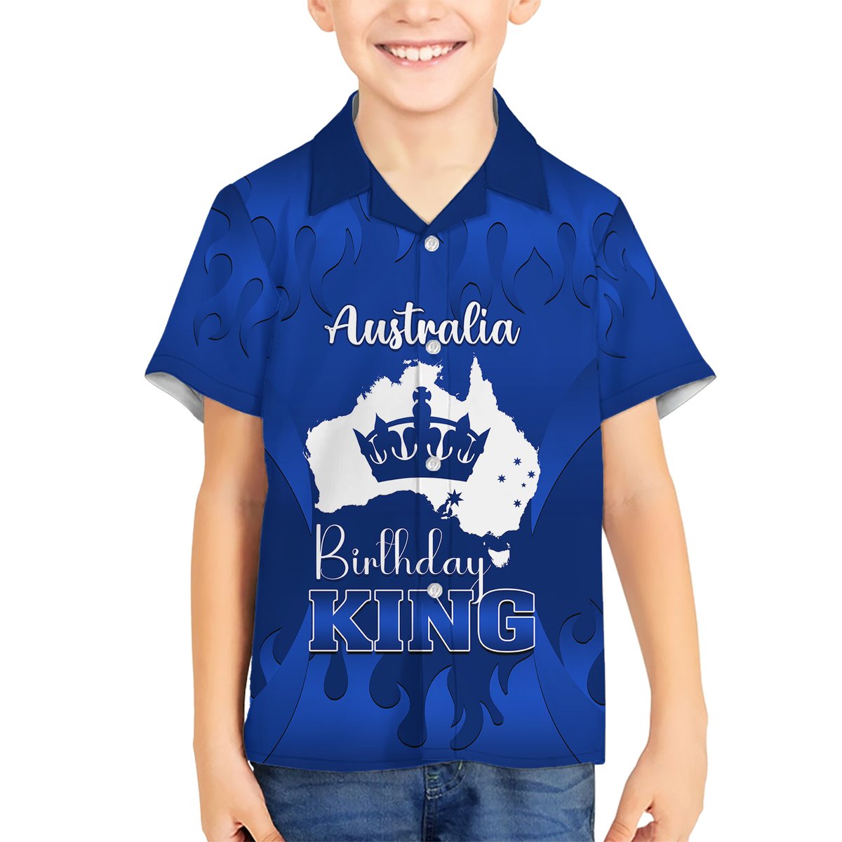personalised-australia-king-birthday-hawaiian-shirt-australian-map-with-crown-blue-version