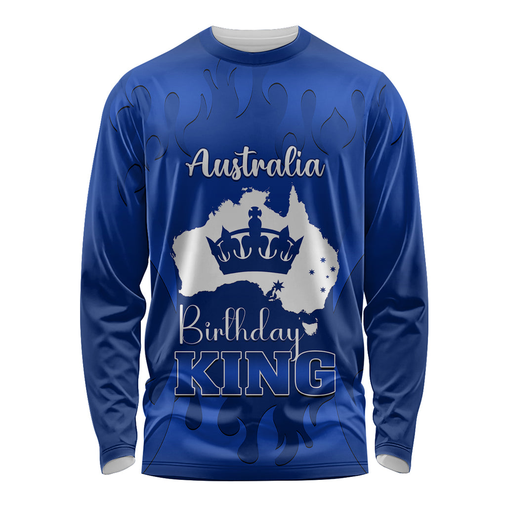 personalised-australia-king-birthday-long-sleeve-shirt-australian-map-with-crown-blue-version