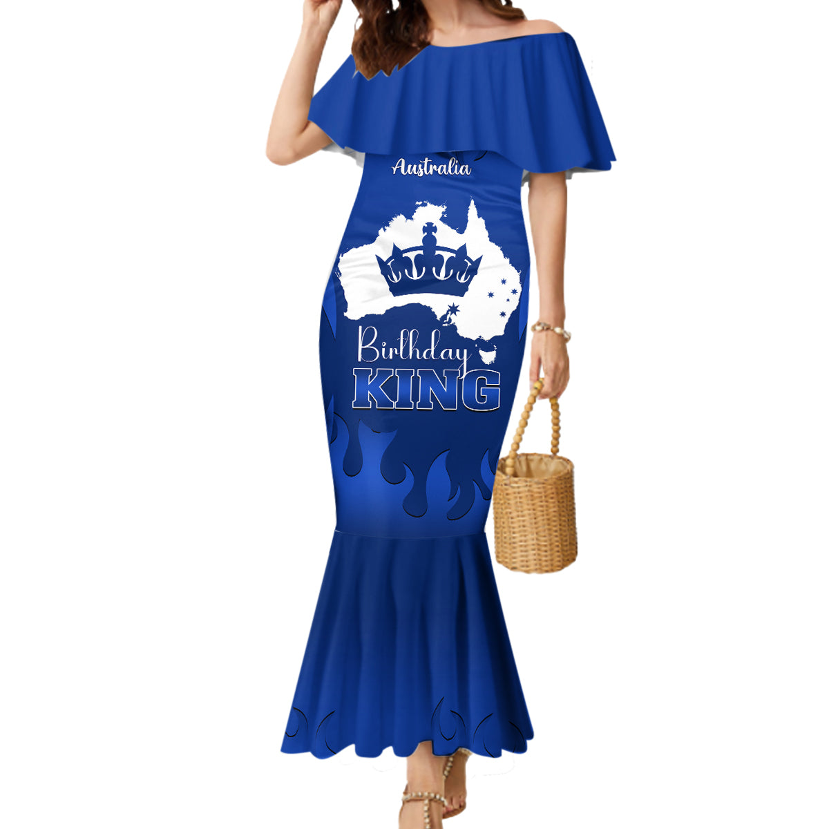 personalised-australia-king-birthday-mermaid-dress-australian-map-with-crown-blue-version