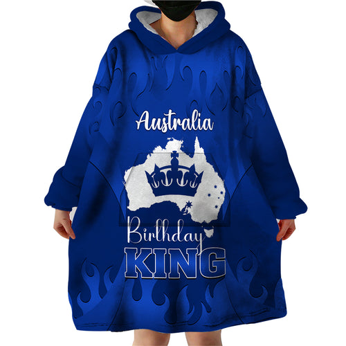 personalised-australia-king-birthday-wearable-blanket-hoodie-australian-map-with-crown-blue-version