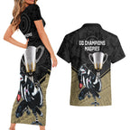 collingwood-football-couples-matching-short-sleeve-bodycon-dress-and-hawaiian-shirt-magpies-go-champions-2023-polynesian-indigenous-art