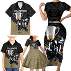collingwood-football-family-matching-short-sleeve-bodycon-dress-and-hawaiian-shirt-magpies-go-champions-2023-polynesian-indigenous-art