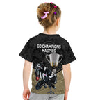 collingwood-football-kid-t-shirt-magpies-go-champions-2023-polynesian-indigenous-art