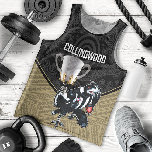 collingwood-football-men-tank-top-magpies-go-champions-2023-polynesian-indigenous-art