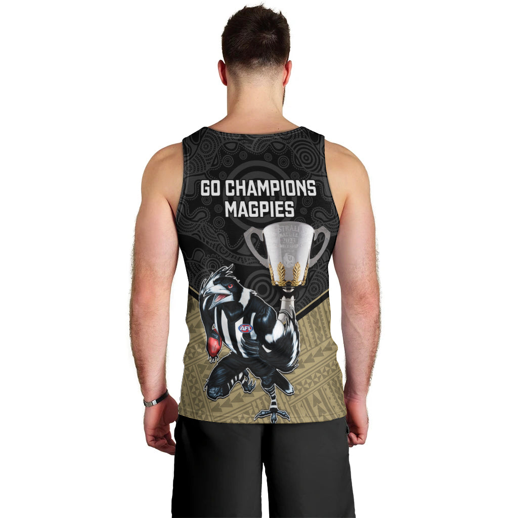 collingwood-football-men-tank-top-magpies-go-champions-2023-polynesian-indigenous-art