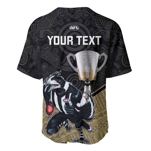 personalised-collingwood-football-baseball-jersey-magpies-go-champions-2023-polynesian-indigenous-art