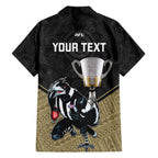 personalised-collingwood-football-family-matching-off-shoulder-maxi-dress-and-hawaiian-shirt-magpies-go-champions-2023-polynesian-indigenous-art