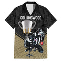 personalised-collingwood-football-family-matching-off-shoulder-short-dress-and-hawaiian-shirt-magpies-go-champions-2023-polynesian-indigenous-art