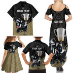 personalised-collingwood-football-family-matching-summer-maxi-dress-and-hawaiian-shirt-magpies-go-champions-2023-polynesian-indigenous-art