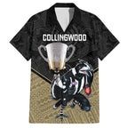 personalised-collingwood-football-family-matching-summer-maxi-dress-and-hawaiian-shirt-magpies-go-champions-2023-polynesian-indigenous-art