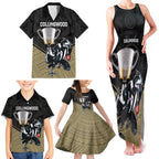 personalised-collingwood-football-family-matching-tank-maxi-dress-and-hawaiian-shirt-magpies-go-champions-2023-polynesian-indigenous-art