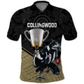 personalised-collingwood-football-polo-shirt-magpies-go-champions-2023-polynesian-indigenous-art
