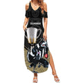 personalised-collingwood-football-summer-maxi-dress-magpies-go-champions-2023-polynesian-indigenous-art