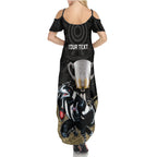 personalised-collingwood-football-summer-maxi-dress-magpies-go-champions-2023-polynesian-indigenous-art