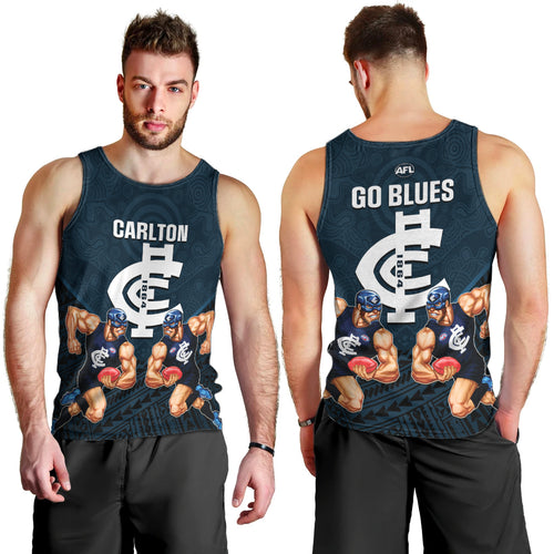 calrton-football-men-tank-top-blues-go-champions-2023-polynesian-indigenous-art