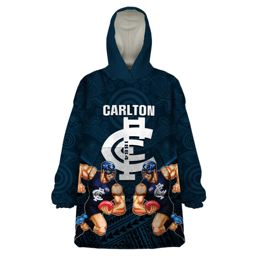 calrton-football-wearable-blanket-hoodie-blues-go-champions-2023-polynesian-indigenous-art