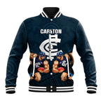 personalised-calrton-football-baseball-jacket-blues-go-champions-2023-polynesian-indigenous-art