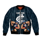 personalised-calrton-football-bomber-jacket-blues-go-champions-2023-polynesian-indigenous-art