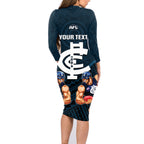 personalised-calrton-football-family-matching-long-sleeve-bodycon-dress-and-hawaiian-shirt-blues-go-champions-2023-polynesian-indigenous-art