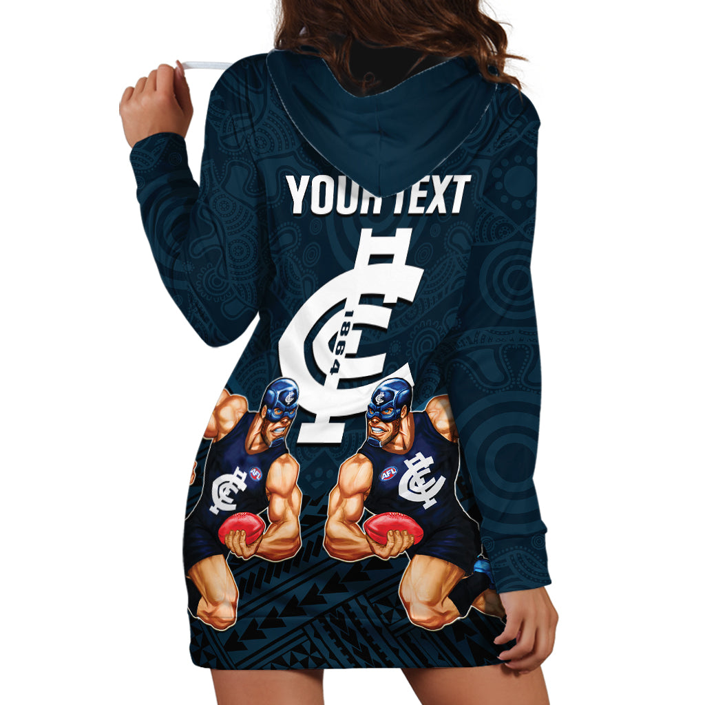 personalised-calrton-football-hoodie-dress-blues-go-champions-2023-polynesian-indigenous-art