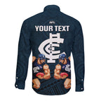 personalised-calrton-football-long-sleeve-button-shirt-blues-go-champions-2023-polynesian-indigenous-art